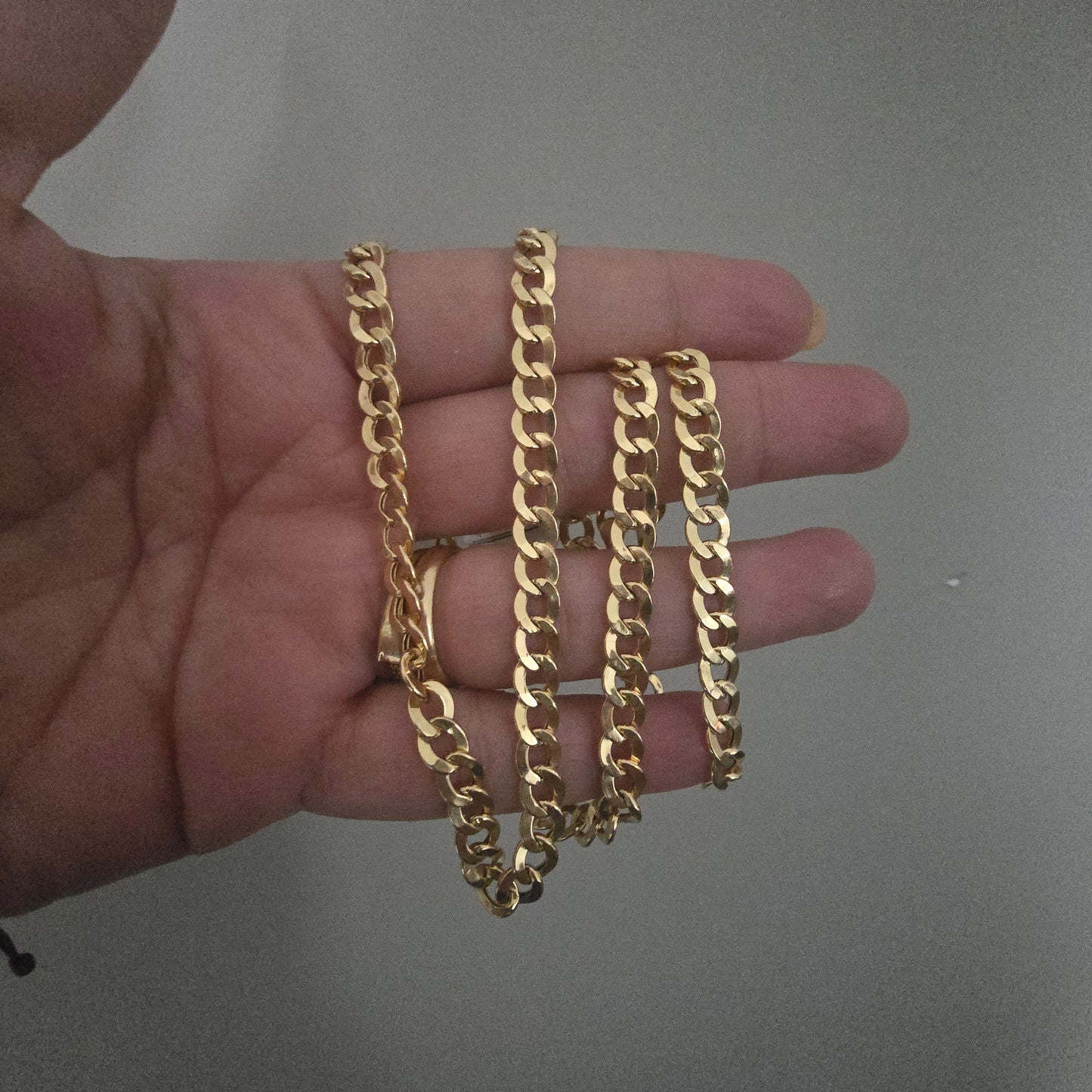 Cadena tejido cubano de 60 cm en Oro18kilates italiano amarillo de 13 gramos