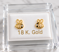 Bee stud earrings with zircon
