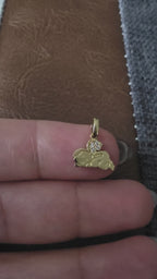 Dije de Angelito Dormido – oro sólido de 18 kilates