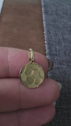 Soccer ball pendant – solid 18k gold