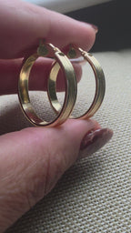 Triple hoop earrings – solid 18k gold