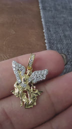 Angel pendant – solid 18k gold