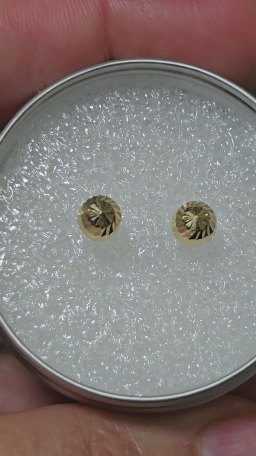 Butterfly cap earrings with 3mm diamond ball and 1.1 grams