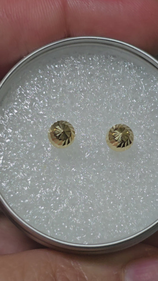 Zarcillos tapa de mariposa bola diamantada de 3mm y de 1.1gramos