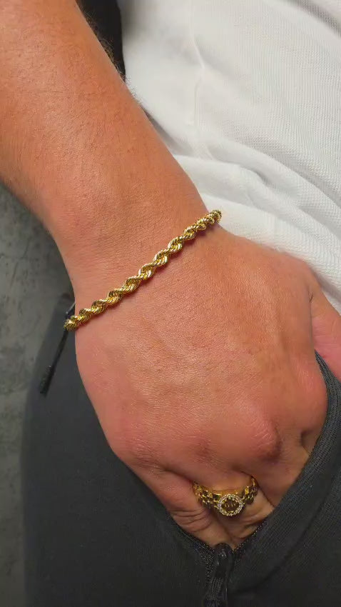 Rope bracelet – solid 18k gold