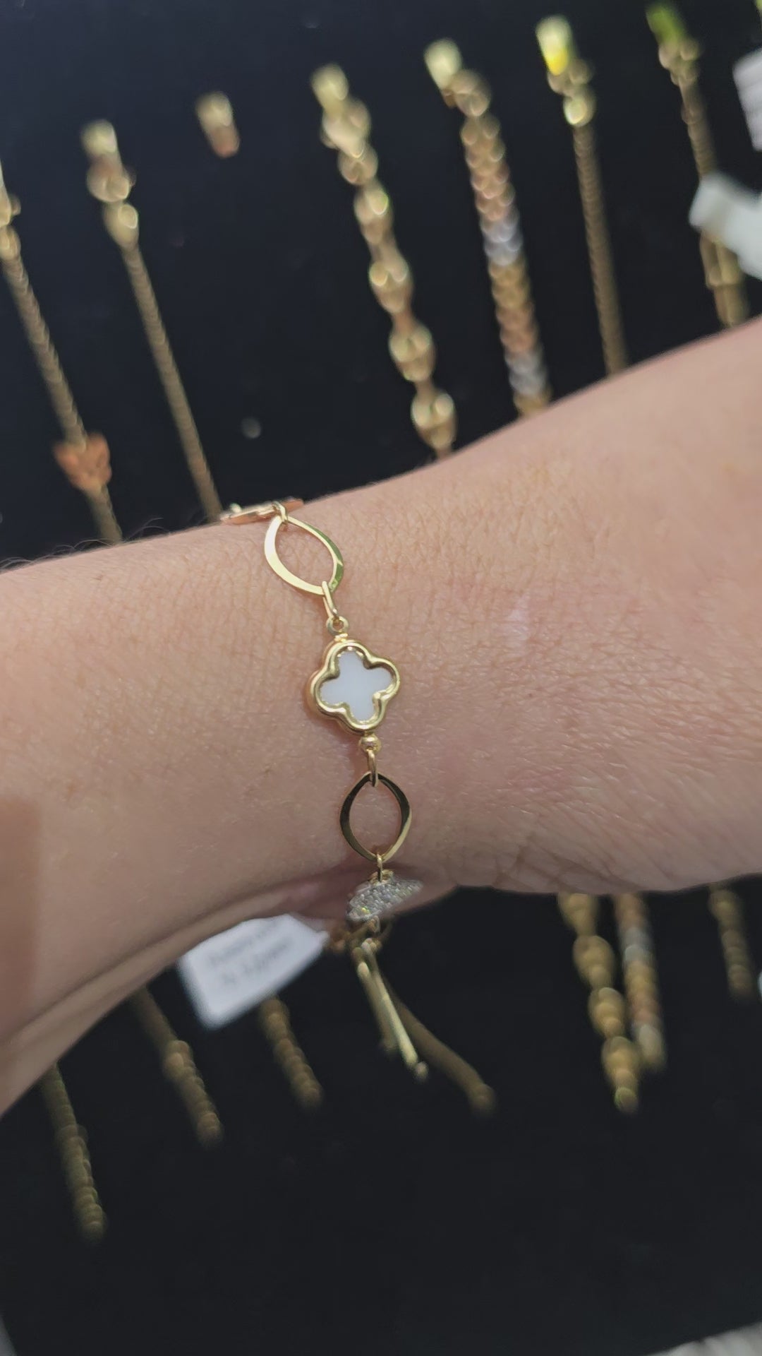 Pulseras de mujer en forma de corazón con circonitas de colores