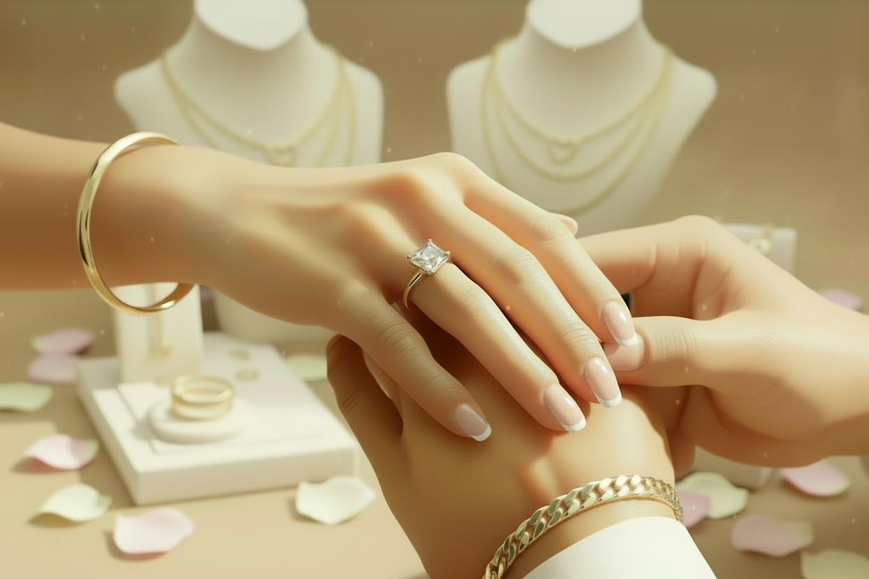 quiero que una mano sea femenina y la otra masculina que digas valentine day