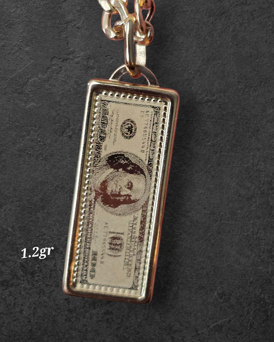 Dije de billete de 100 USD de 1.2gr