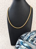 Classic rope chain necklace – solid 18k gold