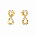 Infinity earrings with butterfly caps