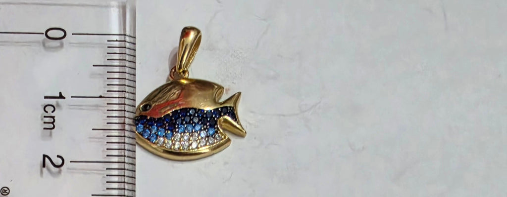 Fish pendant – solid 18k gold