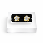 Two-tone flower earrings