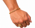 Paper clip cube bracelet – solid 18k gold