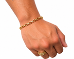 Paper clip cube bracelet – solid 18k gold