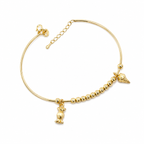 Pulsera rígida de oro amarillo italiano de 18 quilates