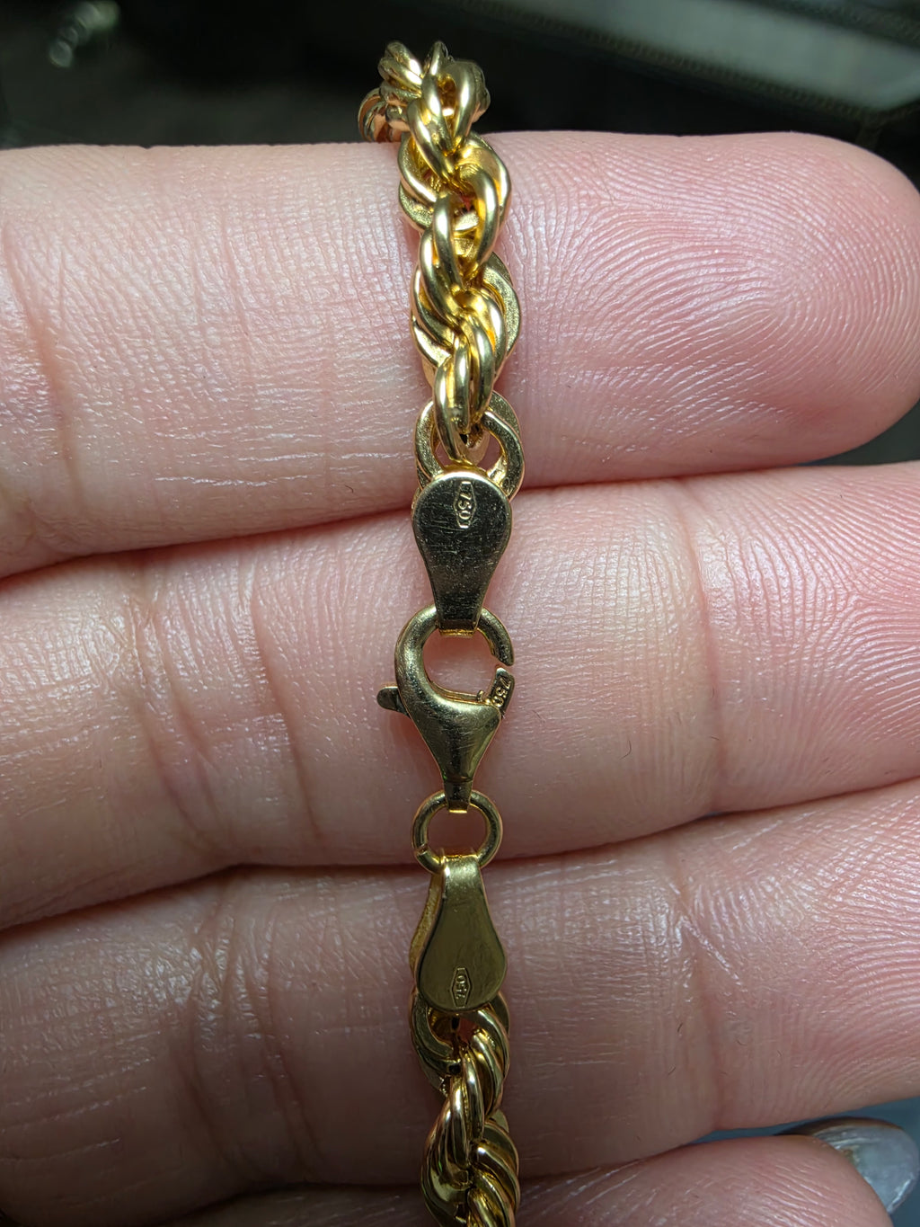 Rope bracelet – solid 18k gold