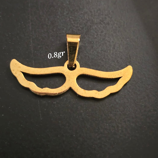 Dije alas doradas en Oro18kilates italiano amarillo de 0.9 gramos