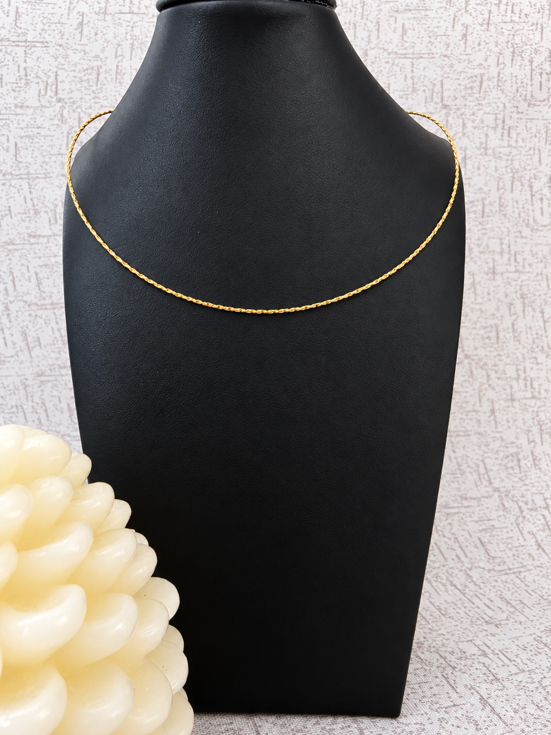 Ring charm necklace – solid 18k gold
