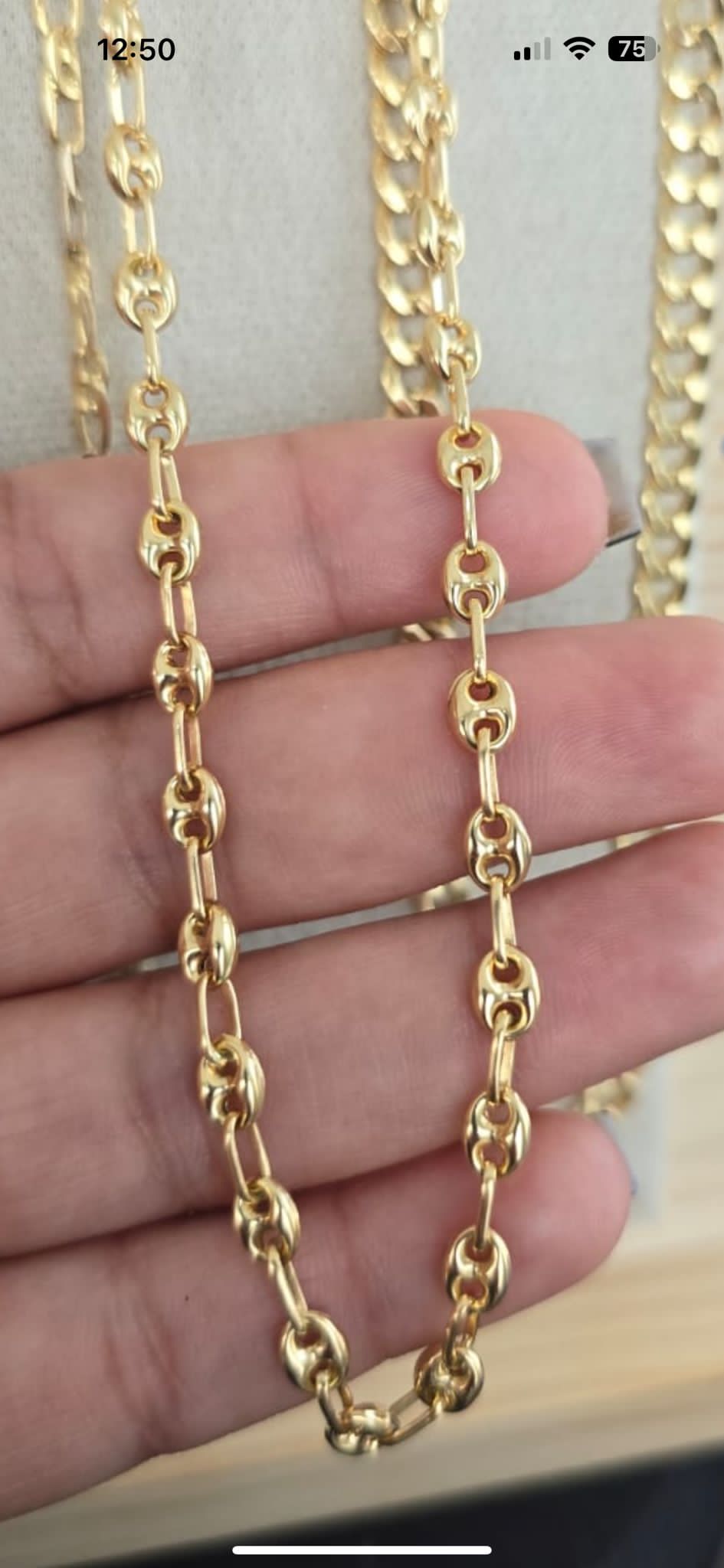 Tobillera de 23 cm gucci en Oro18kilates italiano amarillo de 4.4 gramos