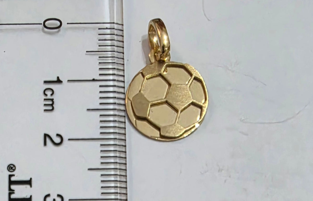 Soccer ball pendant – solid 18k gold