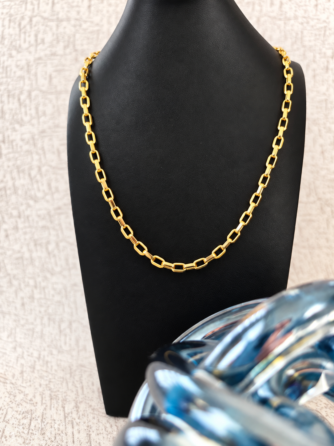Chunky paper clip necklace – solid 18k gold