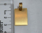 Dog tag pendant – solid 18k gold