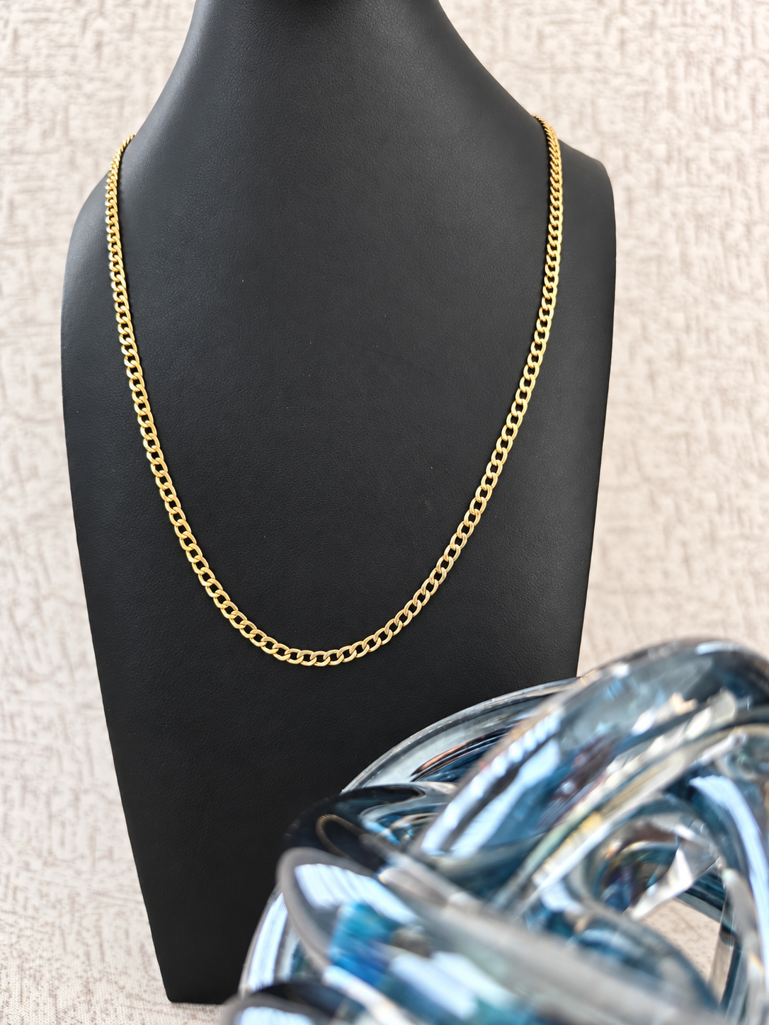 Cuban chain necklace – solid 18k gold