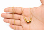 Gokd balls necklace - solid 18k gold