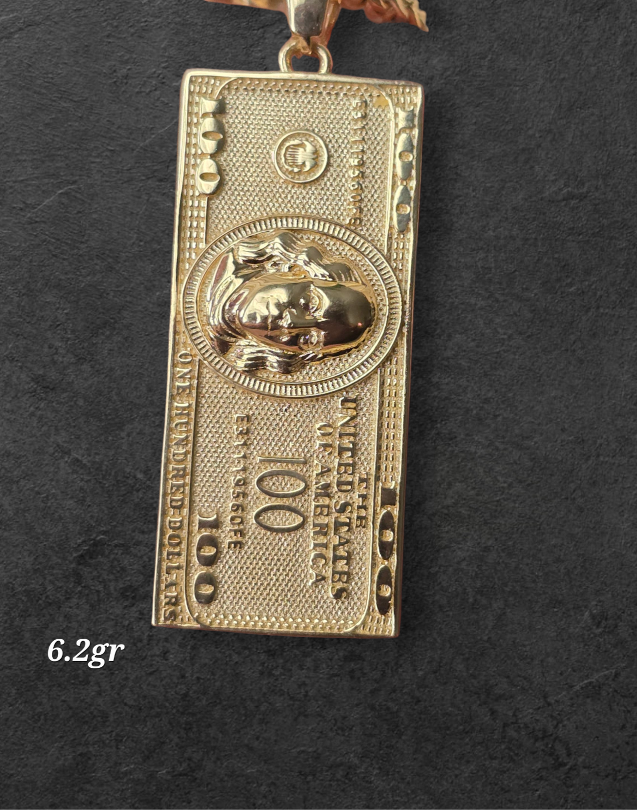 Dije de billete de 100 USD de 6.gr