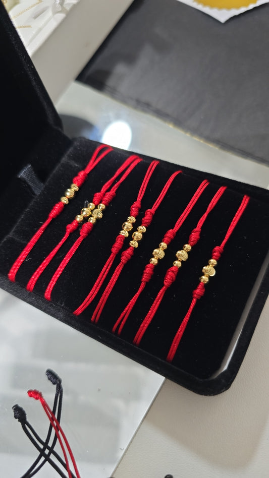 Pulseras de la suerte hilo rojo en Oro18kilates italiano
