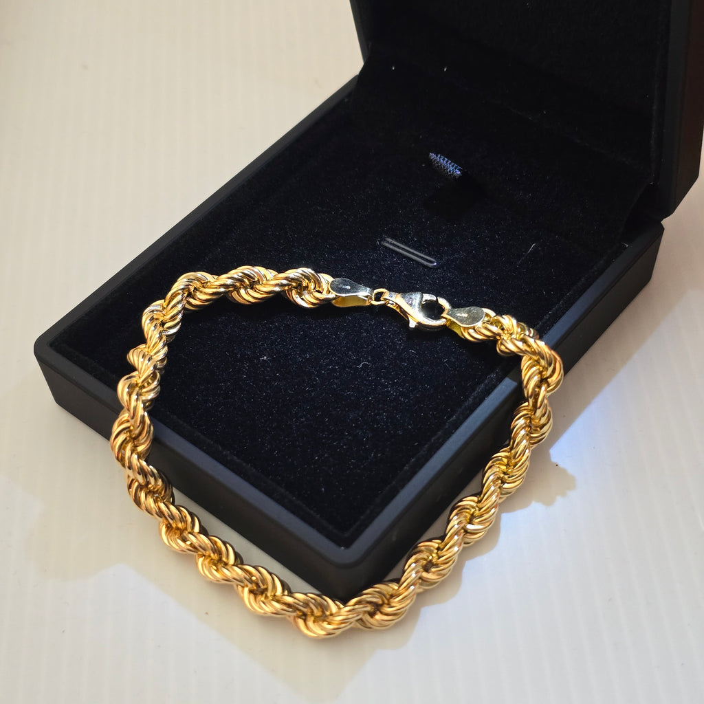 San Francisco bow woven bracelet, 18k gold, 8.4 grams, 20cm