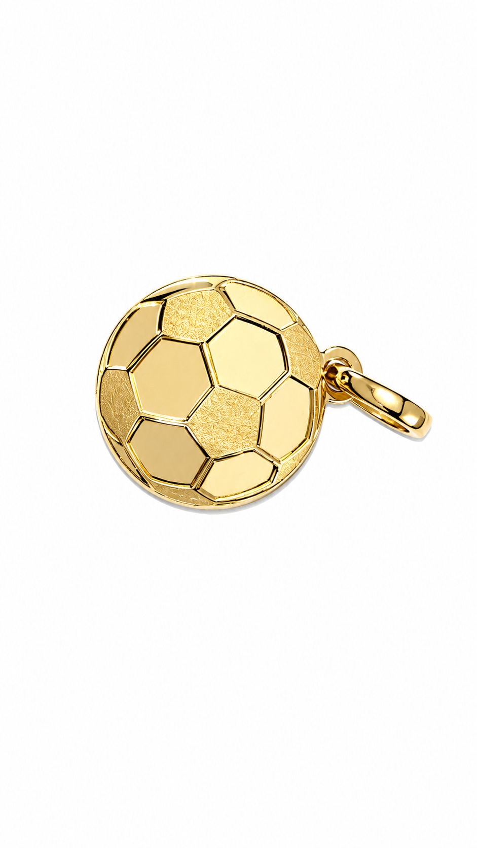 Soccer ball pendant – solid 18k gold