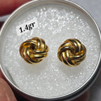 Pendientes en forma de mariposa de oro amarillo italiano de 18 quilates