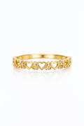 Anillo Corazones con circonita blanca