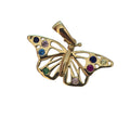 Butterfly pendant with colored crystals