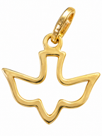 Dove pendant – solid 18k gold