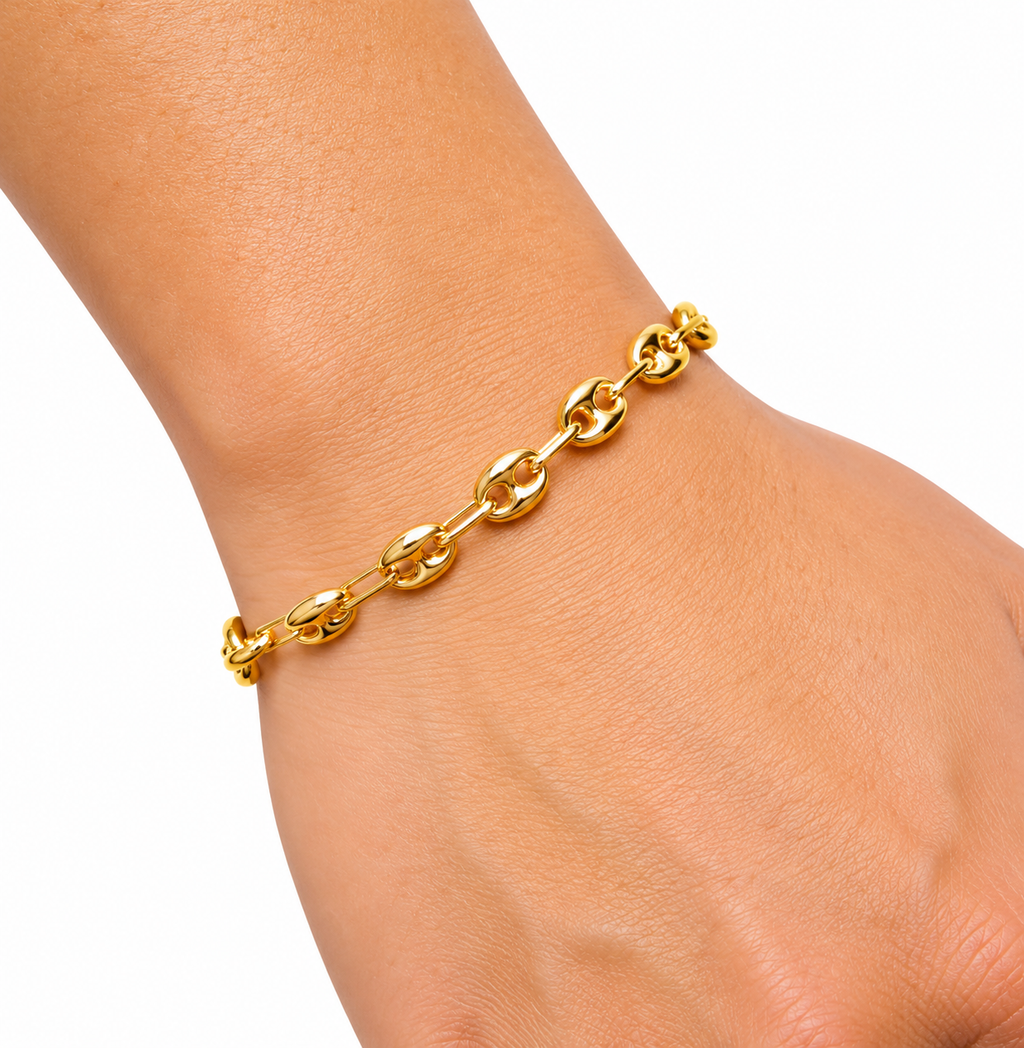 Gucci link bracelet – solid 18k gold