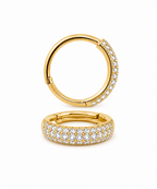 Hoops with white zircon.