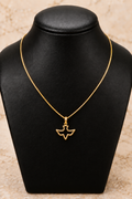 Collar con Dije de Cruz Abierta – oro sólido de 18 kilates