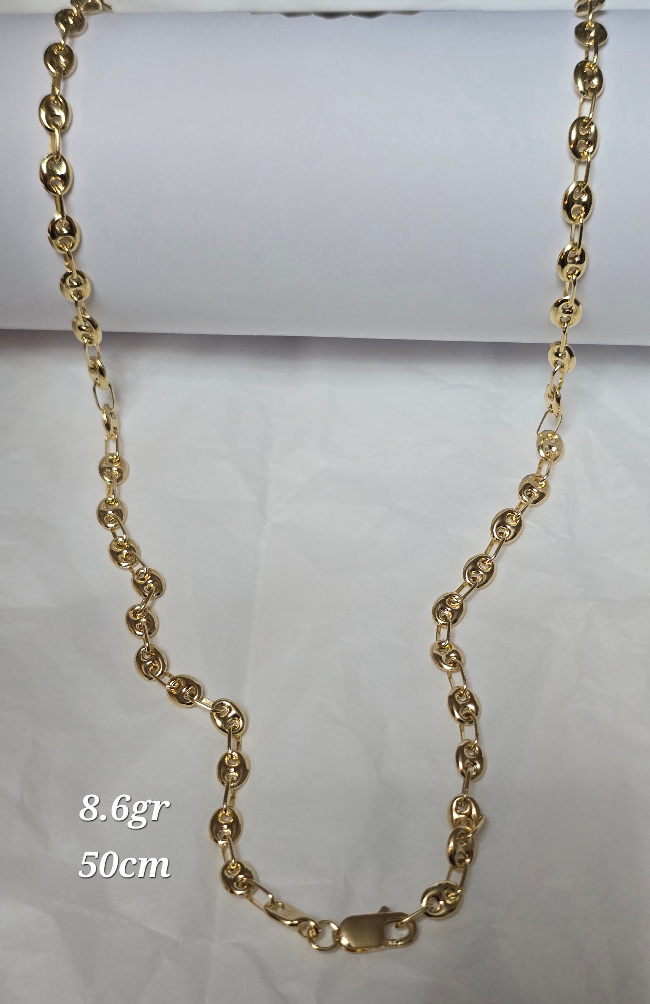 Gucci woven chain in 18karat Italian yellow gold, 50cm, 8.6 grams