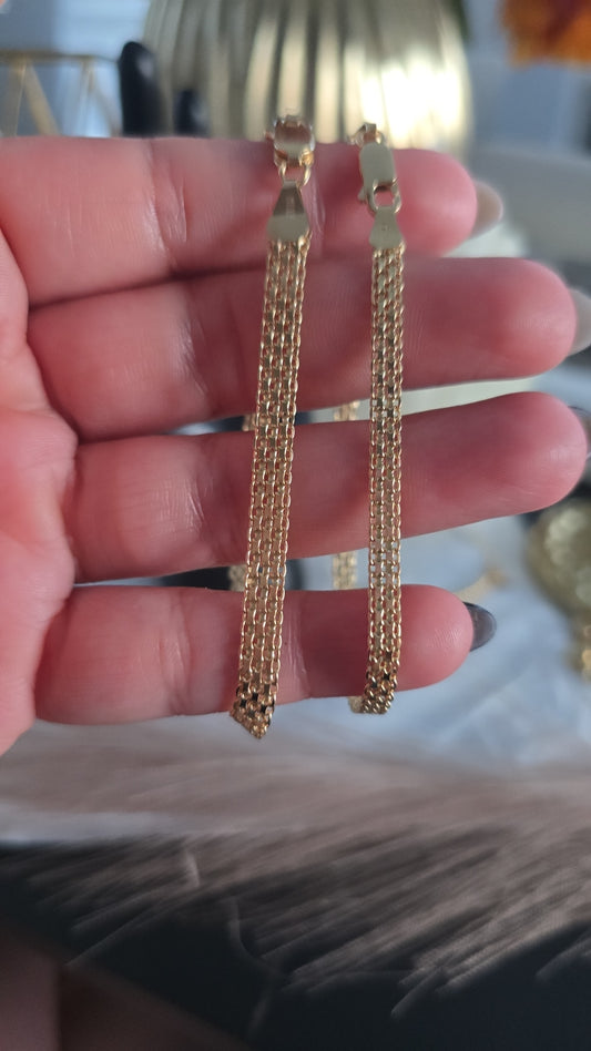 Pulsera tejido de de 20 cm de diametro  en Oro18kilates italiano amarillo de 6.7 gramos