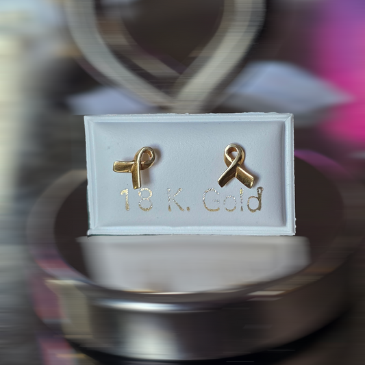 Zarcillos Lazo tapa de rosca de seguridad de 0.5gramos en Oro18kilates italiano amarillo