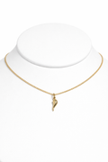 Collar con cornicello de oro