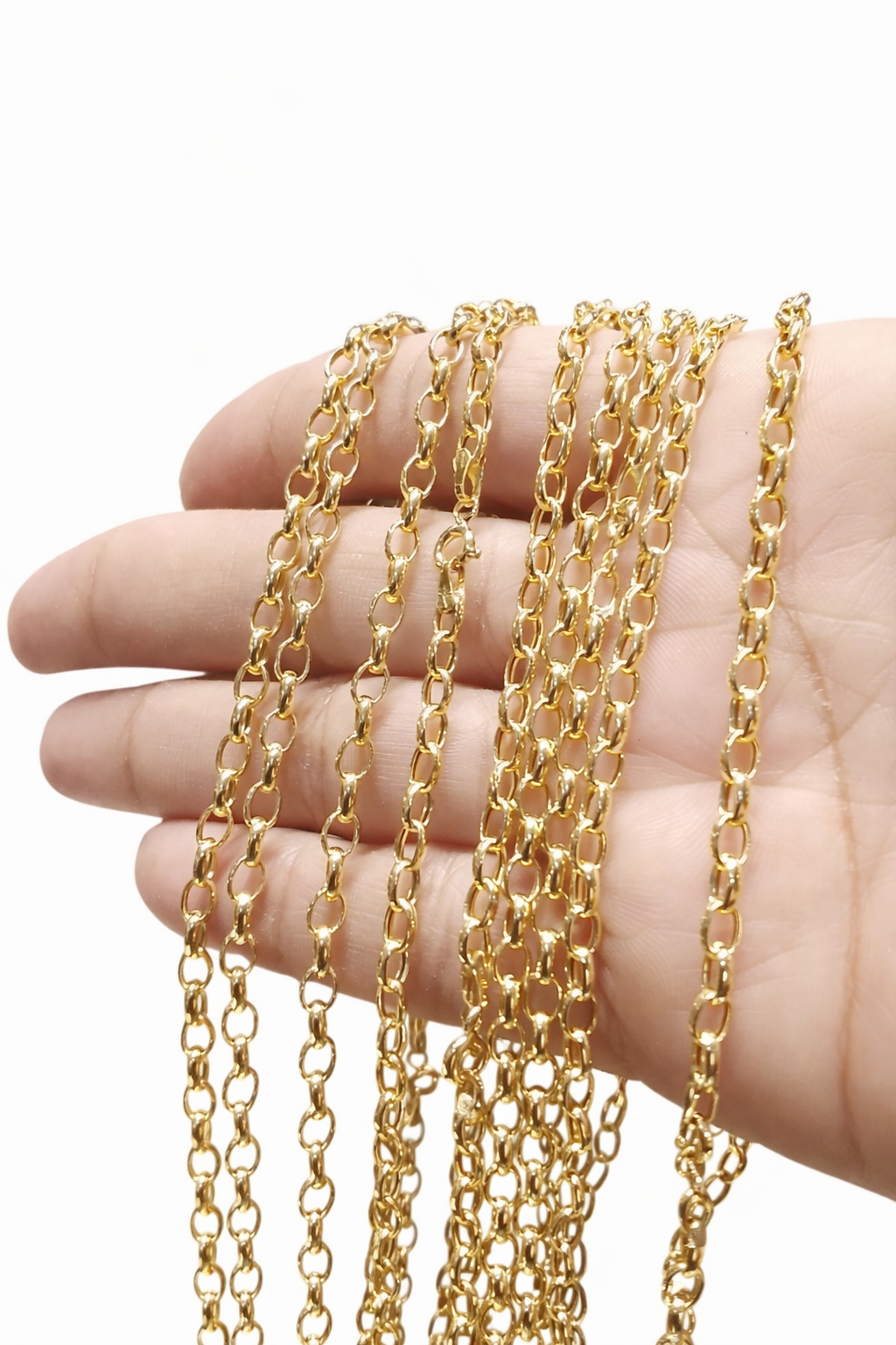 Cadena rolo de oro de 18 quilates, amarillo italiano