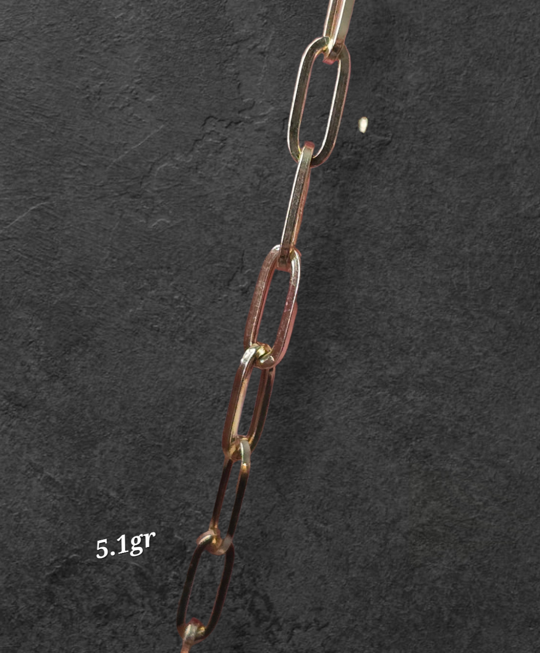 Paper clip fabric chain 50cm, 5.1g