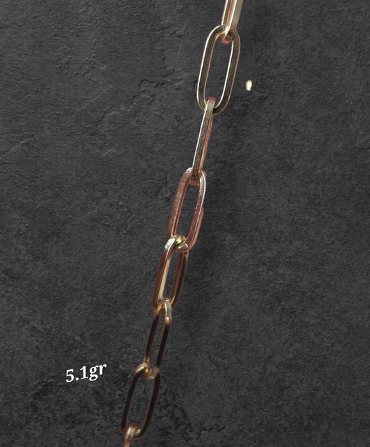 Cadena de tejido paper clip 50cm de 5.1gr