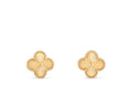 Diamond-cut butterfly-shaped clover earrings