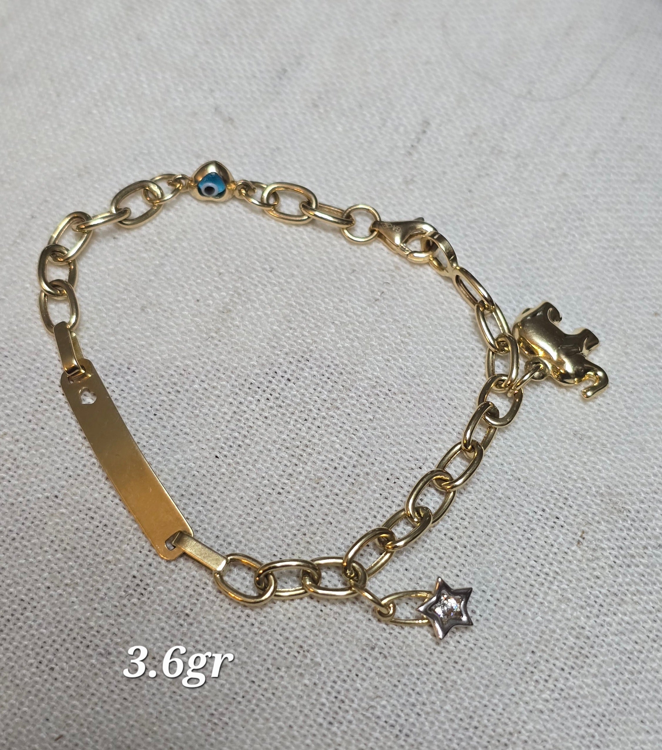 Turkish eye bracelet weighing 3.6g