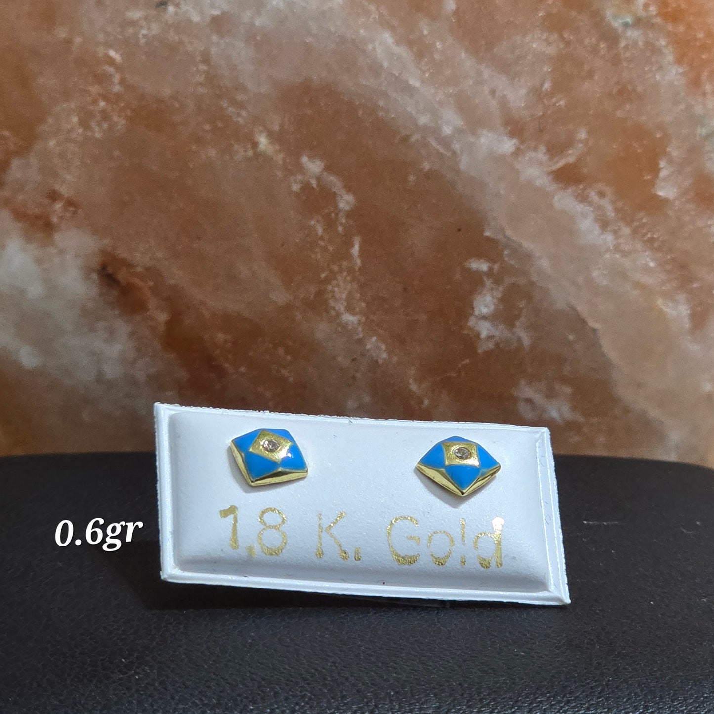 Zarcillos de banderas azules de 0.4gr