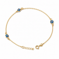 Three evil eye bracelet